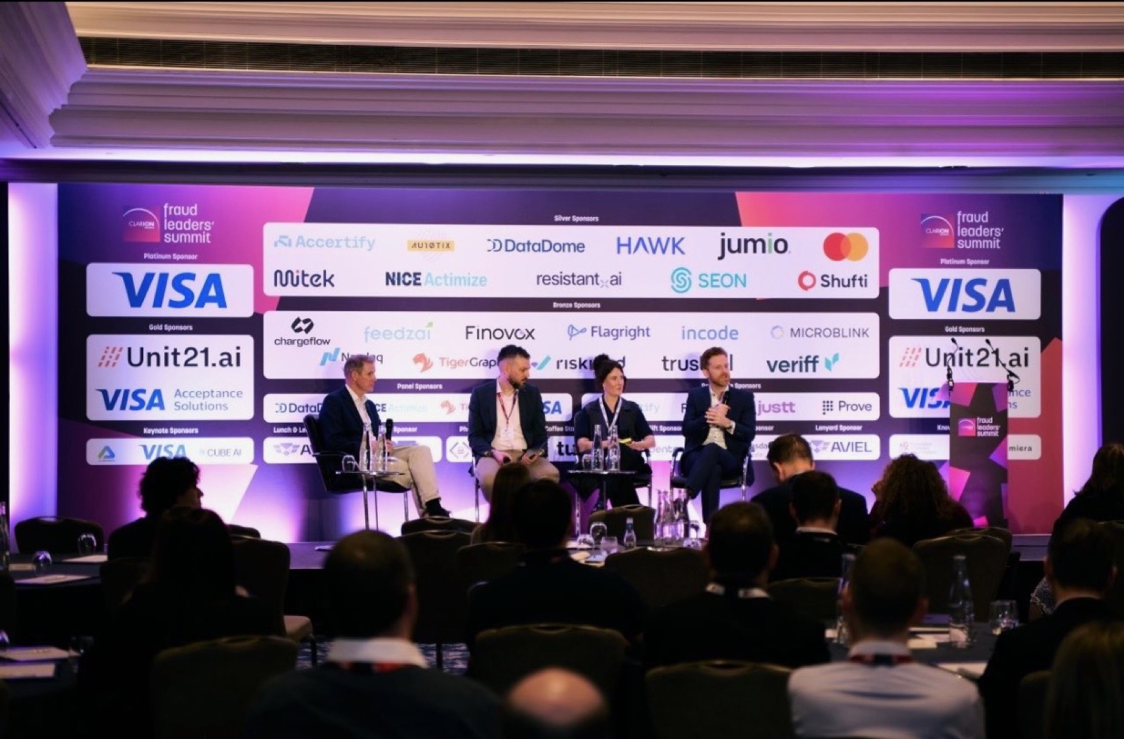 Emma G. Möller on a panel at the Fraud Leaders' Summit in London